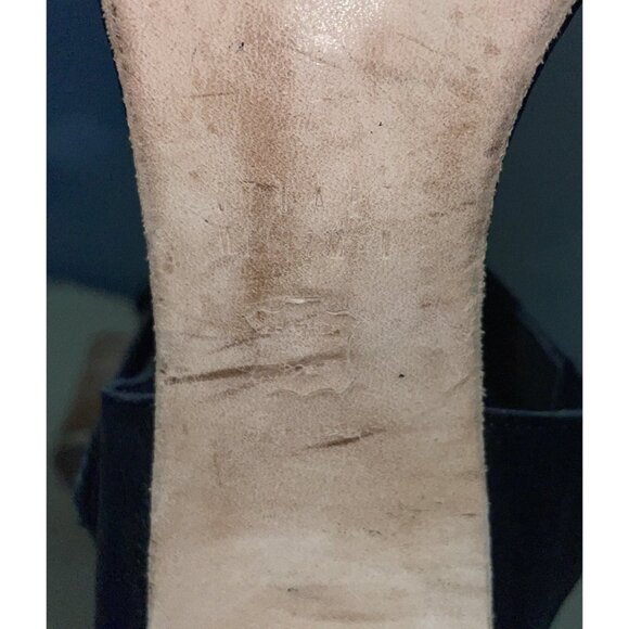 STUART WEITZMAN Shaila Broadband Leather City Open Toe Block Heel Sandals 8.5 - Picture 7 of 8